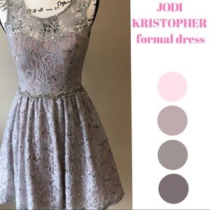JODI KRISTOPHER Sequin Lace sz(1) Formal Dress